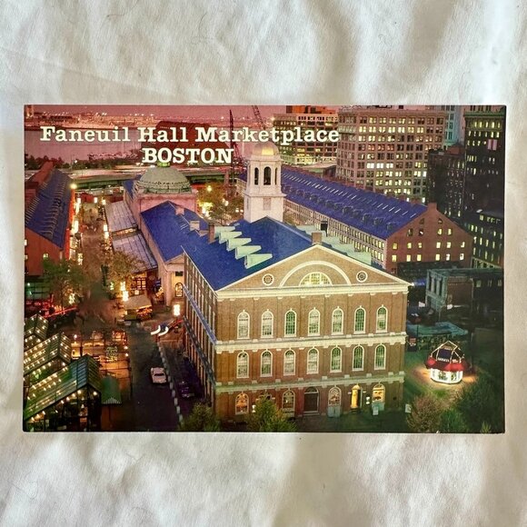 Evening at Faneuil Hall Marketplace Boston Massachusetts Postcard - Picture 5 of 6